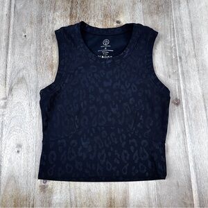 Stylish Black Leopard Print Crop Top